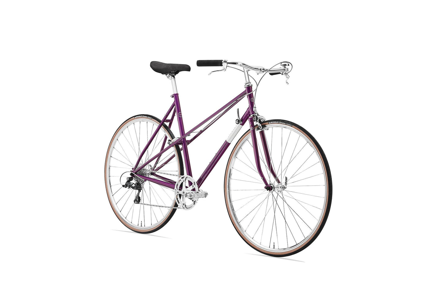 Creme Echo Mixte Uno Jet Purple Rain Classic Vintage Dutch Style City Bicycle