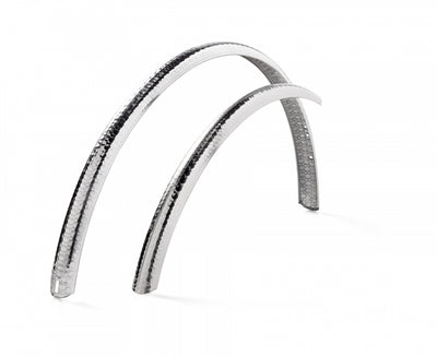 Creme Cycles Blingers Alloy Hammered Fender set Silver