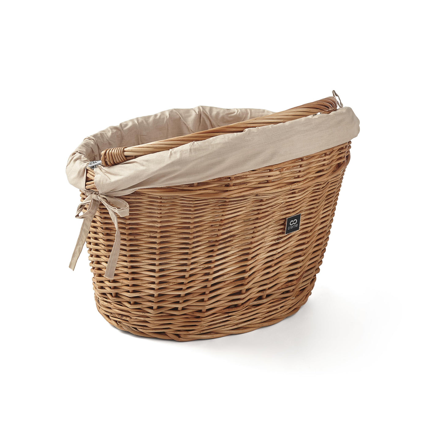 Creme Cycles Wicked Bicycle Wicker Baskets Large Natural Beige