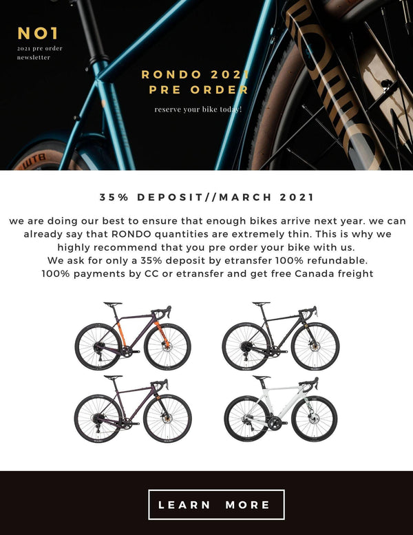 Issue no.1;  2021 Bike Pre Orders // RONDO