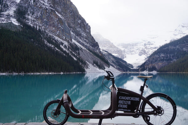 The First Cargo Bike Ever To Pass Through Lake Louise