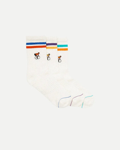 Erstwhile Gift Box socks - Ivory Mixed Stripes