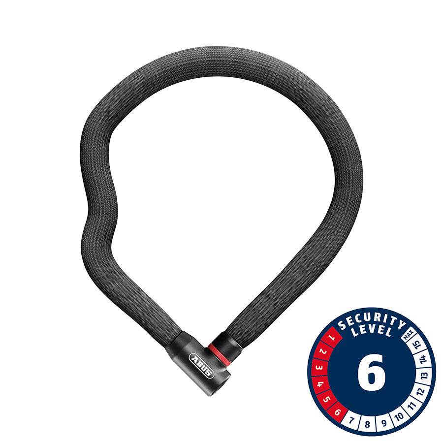 Abus Goose 4204K, Chain Lock, Key, 4mm, 110cm, 3.6', Black