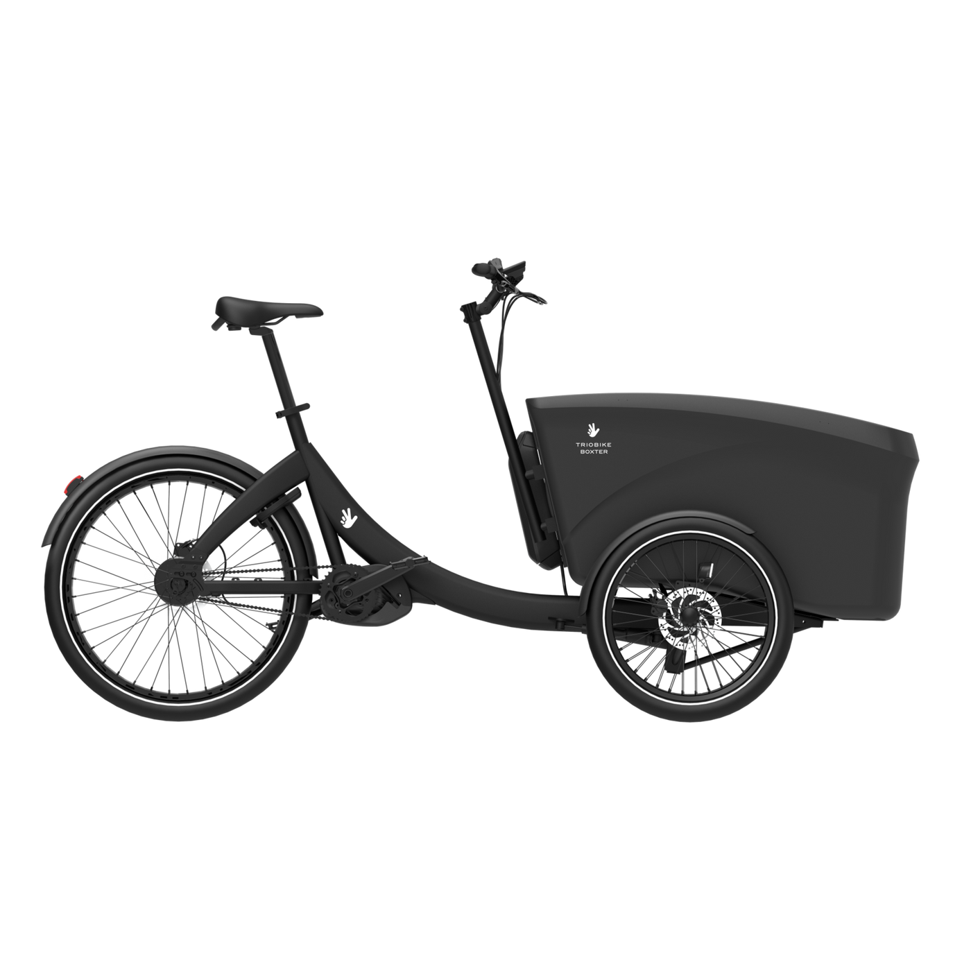 Triobike Boxter-E Bosch CL Enviolo Extreme + Gates Belt Drive - vélos cargo électrique pour 4 enfants