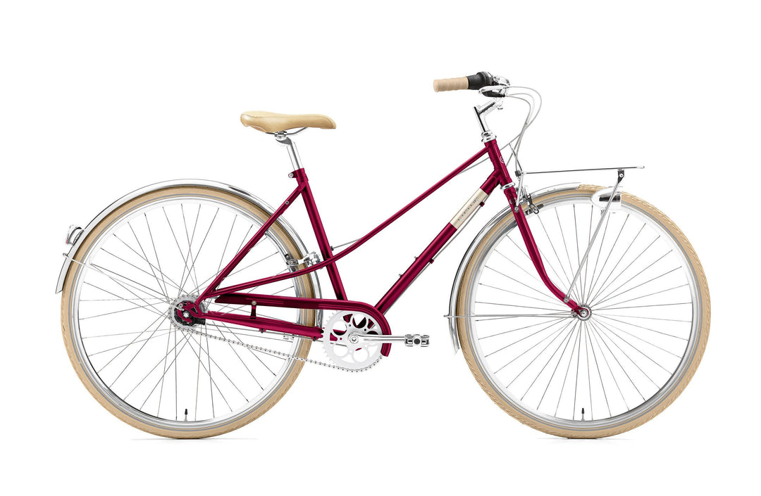 Creme Caferacer Lady Solo 7 Bordeaux European Built Vintage City Bike Canada Dealer VeloLifestyle