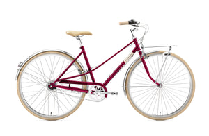 Creme Caferacer Lady Solo 7 Bordeaux Dutch Style Bicycle