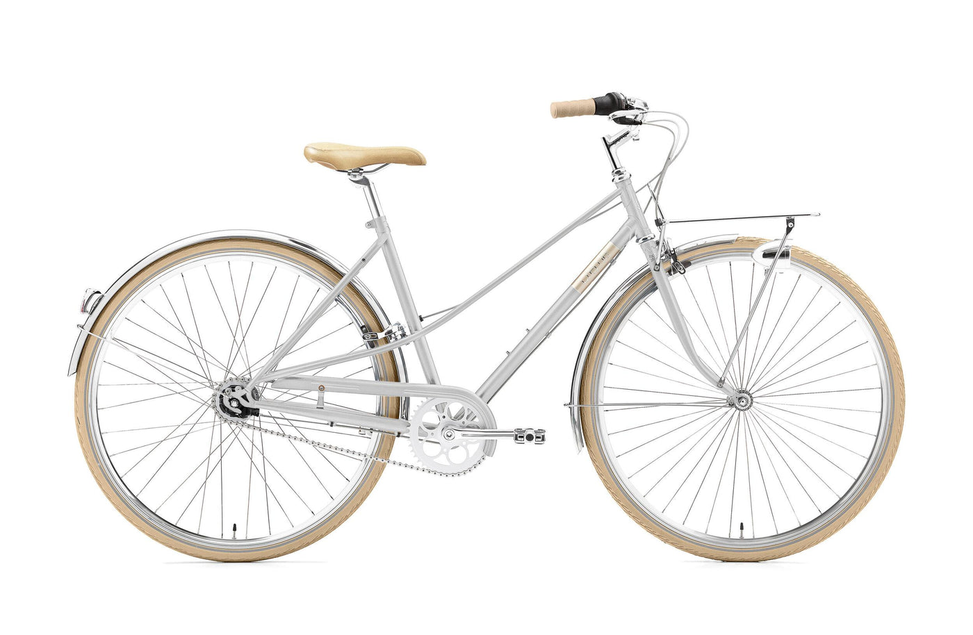 Creme Caferacer Lady Solo 7 Bright Silver Dutch Style Bicycle