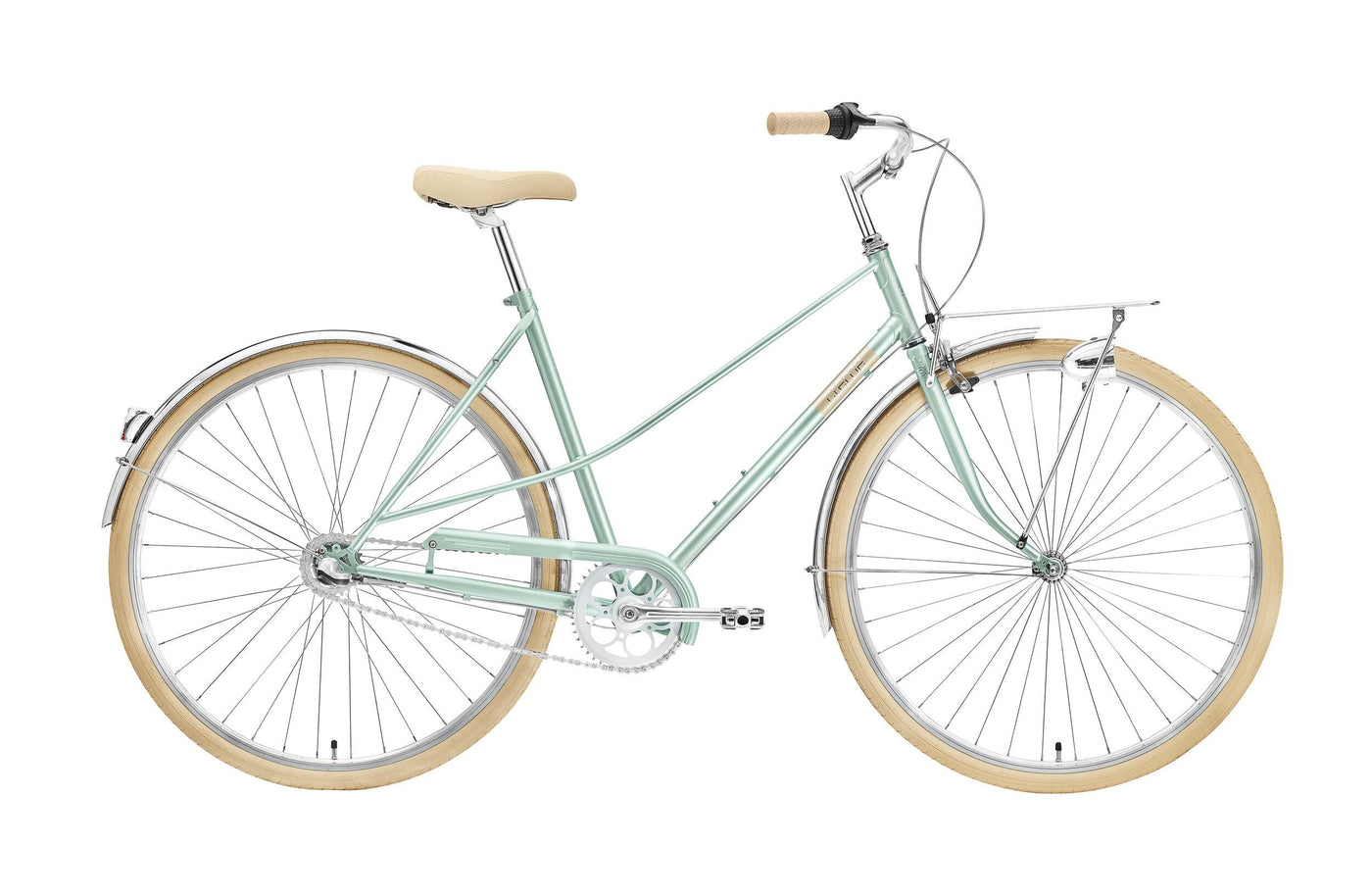 Creme Caferacer Lady Uno Florida Green Dutch Style Bicycle