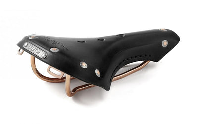 Creme Cycles Speedy Leather Saddle Black Classic Bicycle