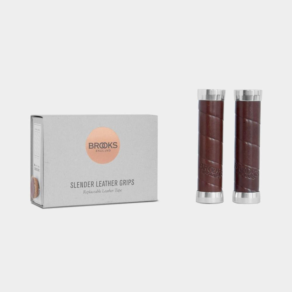 Brooks Slender Grips 130/100mm Brown – VeloLifestyle 𝗯𝘆 𝗔𝗹𝗹𝗼