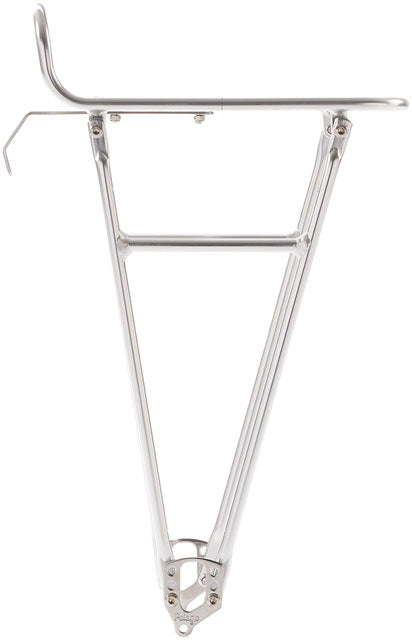 Pelago Commuter Front Rack – Aluminium Voorbagagedrager, Gepolijst, Inclusief Lampbeugel, Geschikt Voor As-, Oog- En Spatbordmontage, Max. 15 Kg