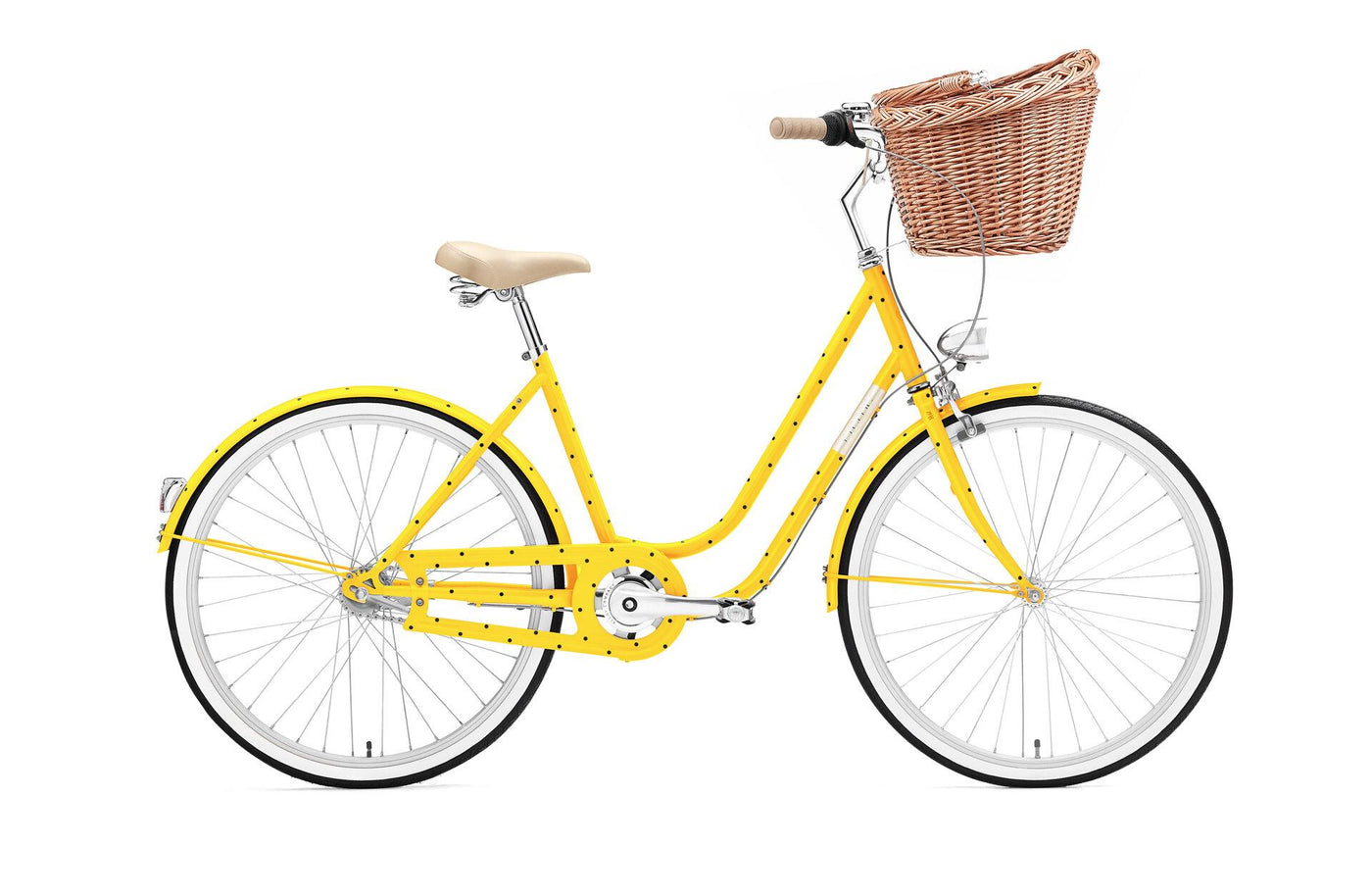 Creme Molly Mango Dutch Style City Bicycle Polkadot