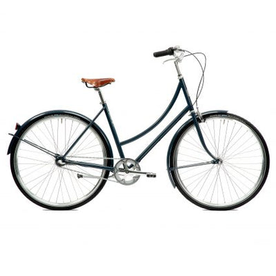 Pelago Finland Brooklyn Step-Thru City Bike 3s - Matching Rear and Front Racks Included